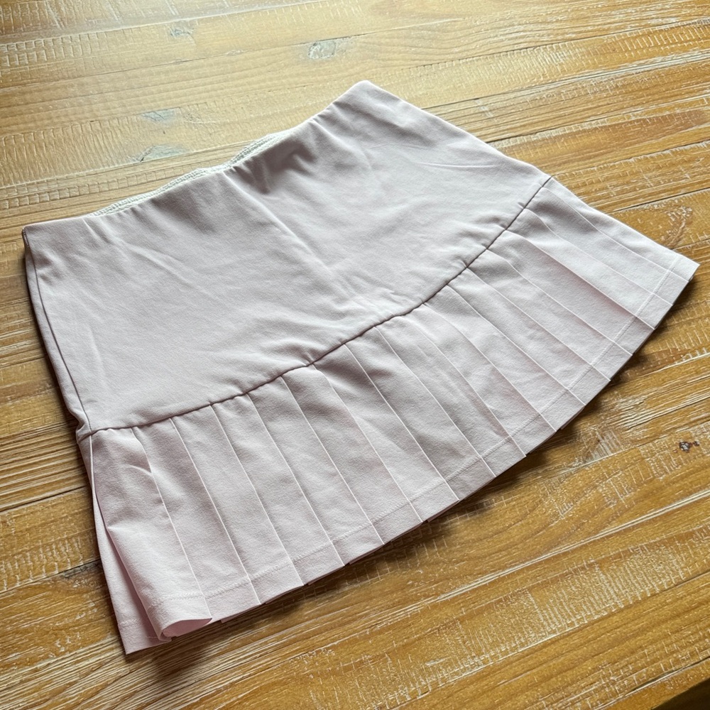 Tory Sport Blush Pink Pleated Mini Skirt